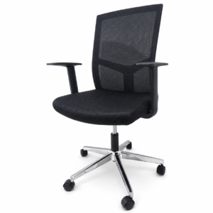 Silla de Oficina Ejecutiva con Soporte Lumbar Deluxe M3164 Cartagena de Malla | Muebles Zeus El Salvador