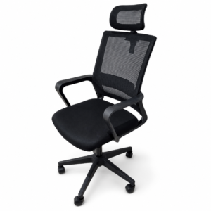 Silla de Oficina Gerencial de Alto Rendimiento Atenas Alta de Malla | Muebles Zeus El Salvador