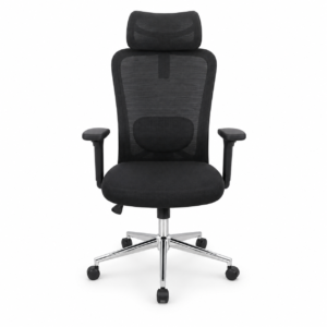 Silla de Oficina Gerencial Premium Cabecera Modelo Monet Soporta hasta 300 Lbs mkt 300smna de Malla | Muebles Zeus El Salvador